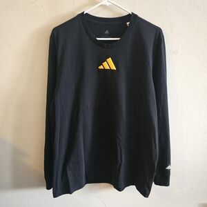 Adidas Primegreen Long Sleeve Graphic Tee Men’s Size Large Black Logo
